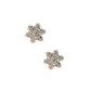 Screwback Stud Earrings - Snowflake Silver