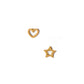 Screwback Stud Earrings - Mix Heart and Star