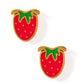 Screwback Stud Earrings - Strawberry Shortcake