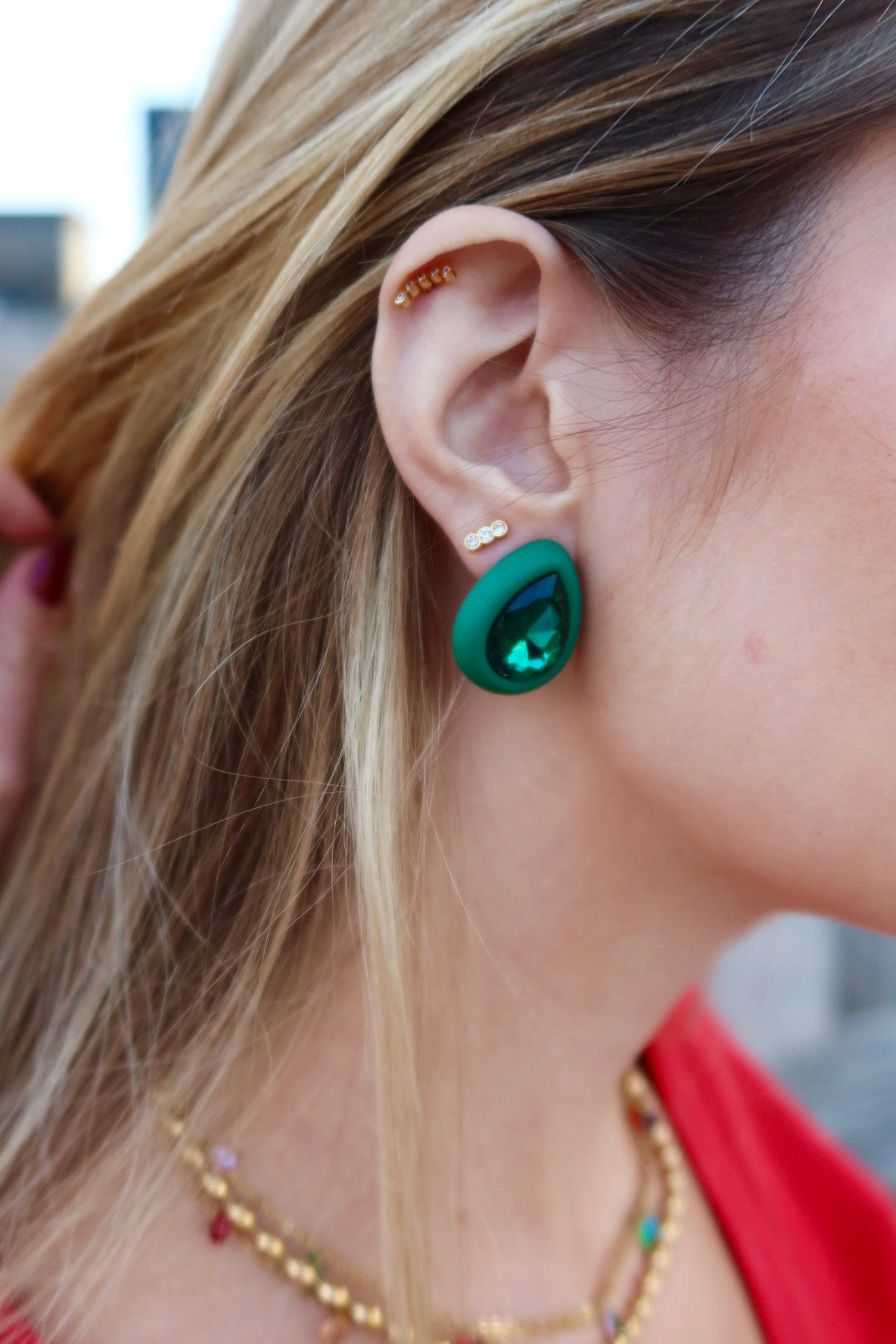 Screwback Stud Earrings - Poppy