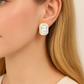 Eva Statement Earrings - White