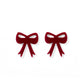 Sophia Bow Earrings - Maroon