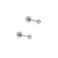 Screwback Stud Earrings - Cooper Clear Silver
