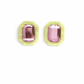 Olivia Statement Earrings Rectangle - Electric Kiwi