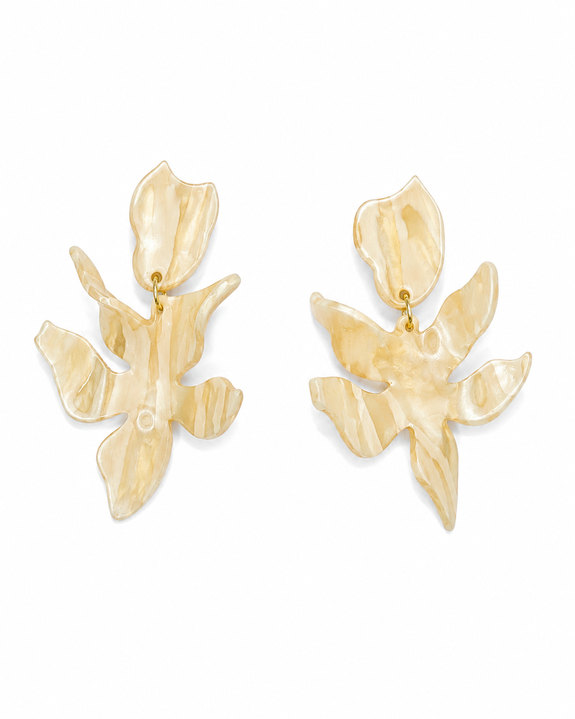 Flora Statement Earrings - Champagne Sparkle