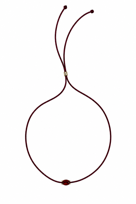 Necklace - Frankie Maroon