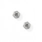 Screwback Stud Earrings - Addison Clear Silver