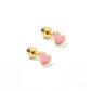 Screwback Stud - Nora Heart - Pink