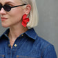 Eden Statement Earrings - Red