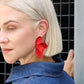 Eden Statement Earrings - Red