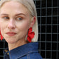 Eden Statement Earrings - Red
