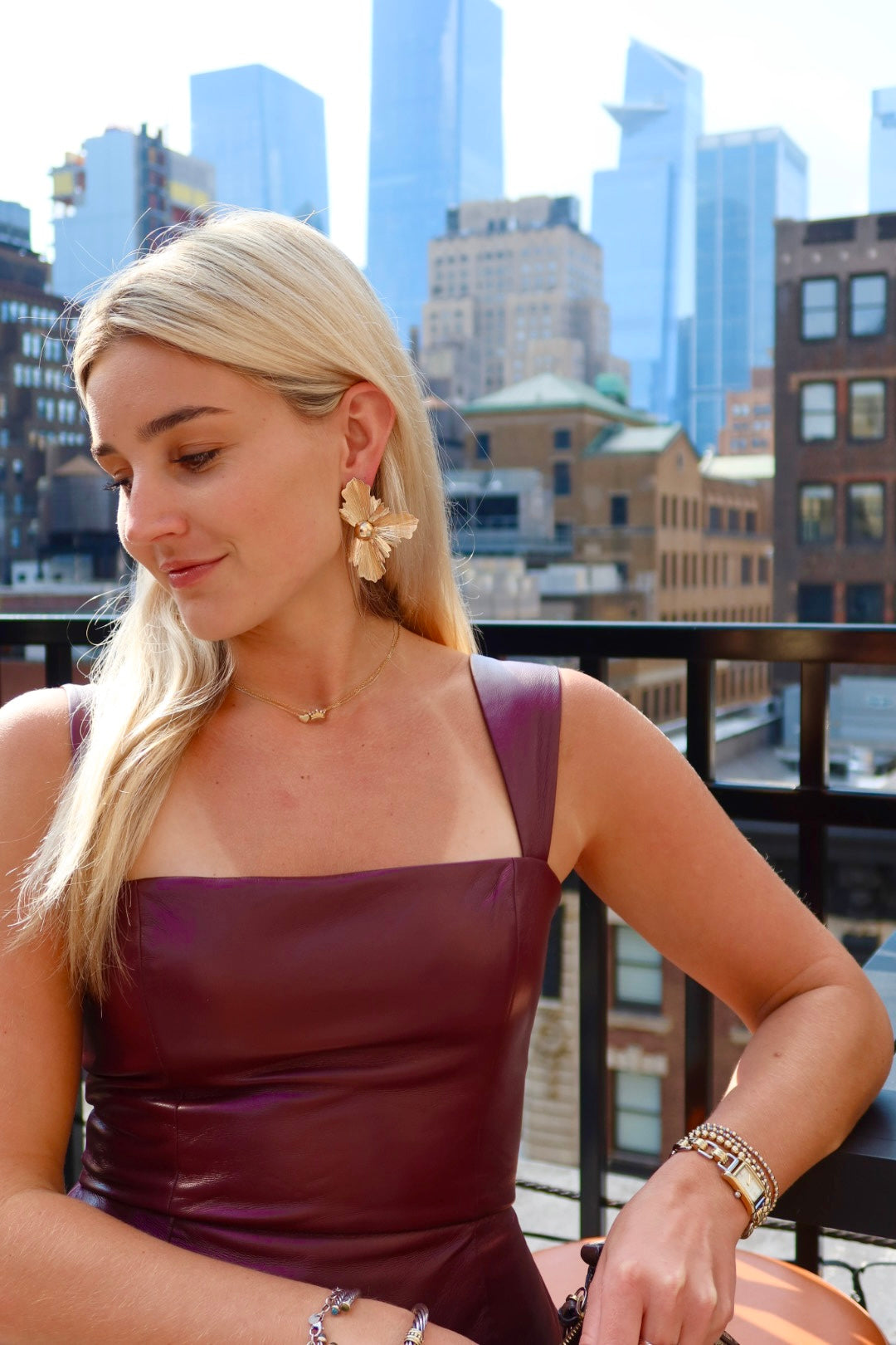 Anya Flower Statement Earrings