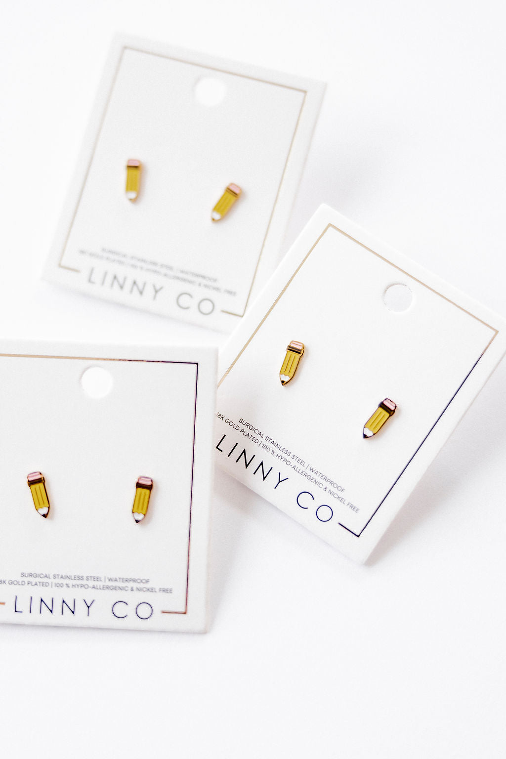 Screwback Stud Earrings - Pencil