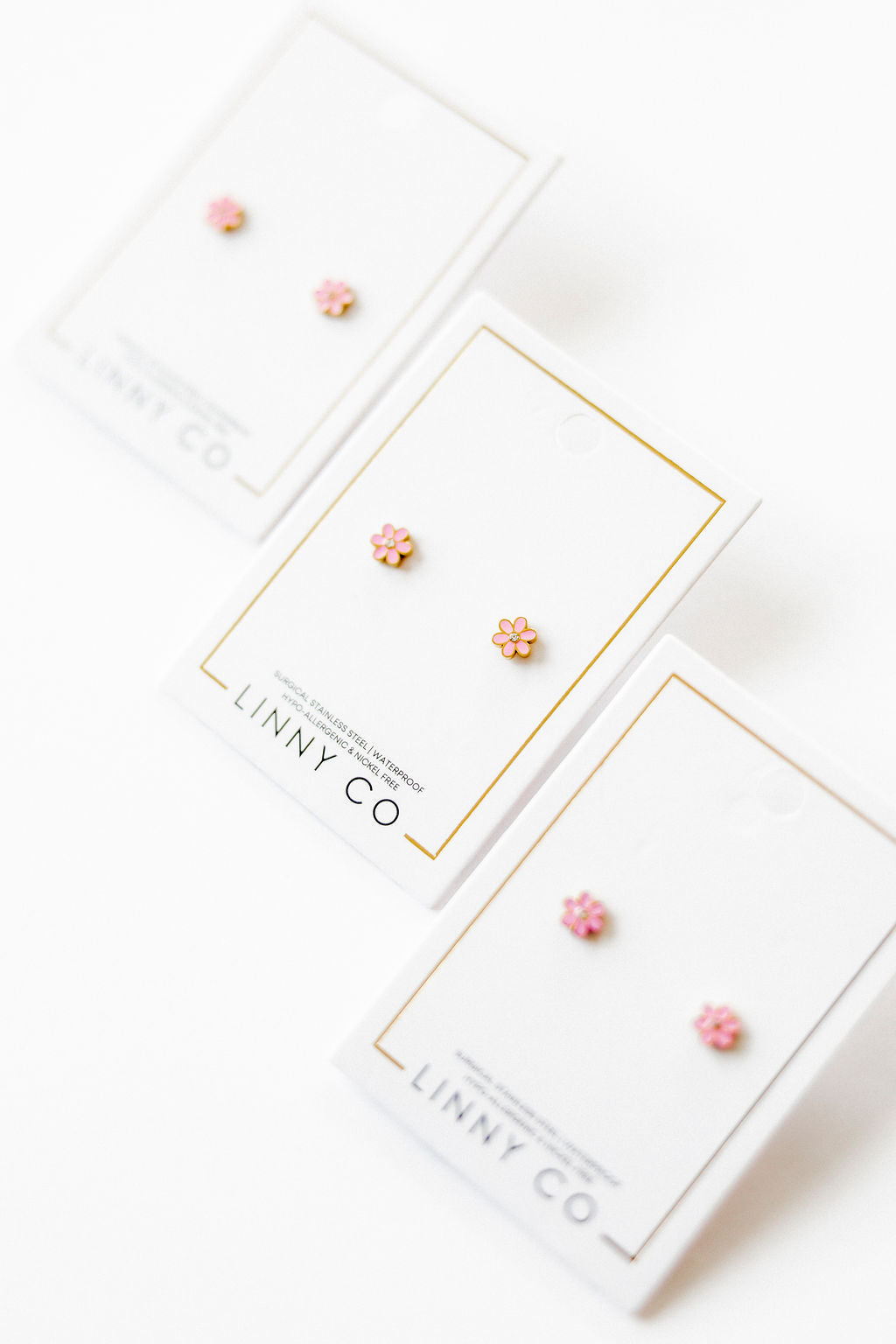 Screwback Stud Earrings - Alli Pink