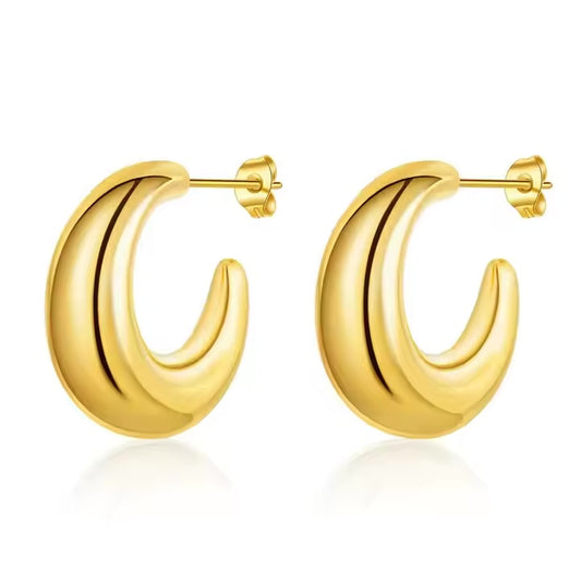 Kayley Hoop Earrings - Gold