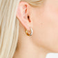 Huggie Earrings - Scarlett Hoop Two-Tone 12mm