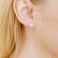 Screwback Stud Earrings - Palm Tree Silver