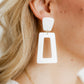 Kennedy - White Glitter - Earrings