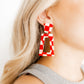 Kennedy - Red Checkered - Earrings