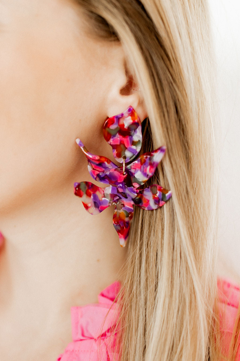 Flora - Pink Multi - Earrings