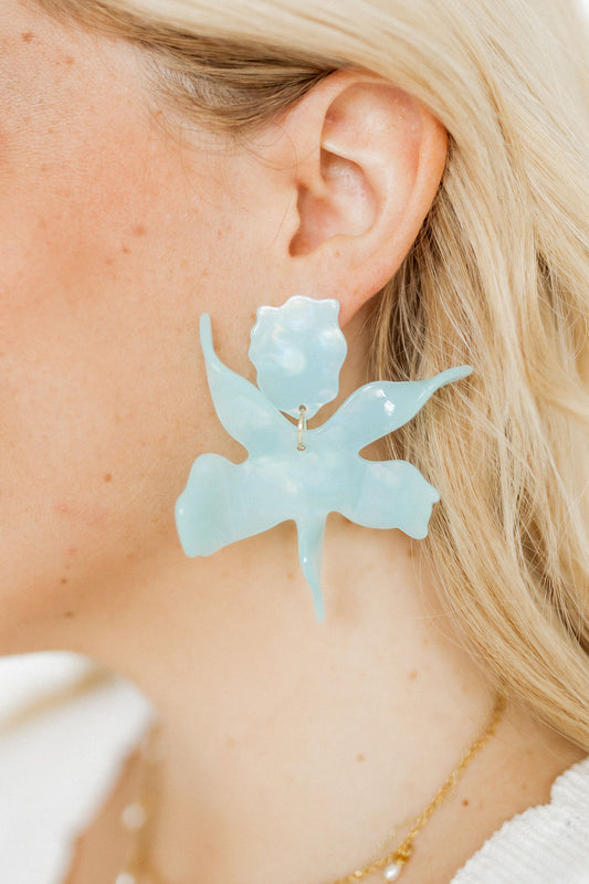 Flora - Blue Aqua - Earrings