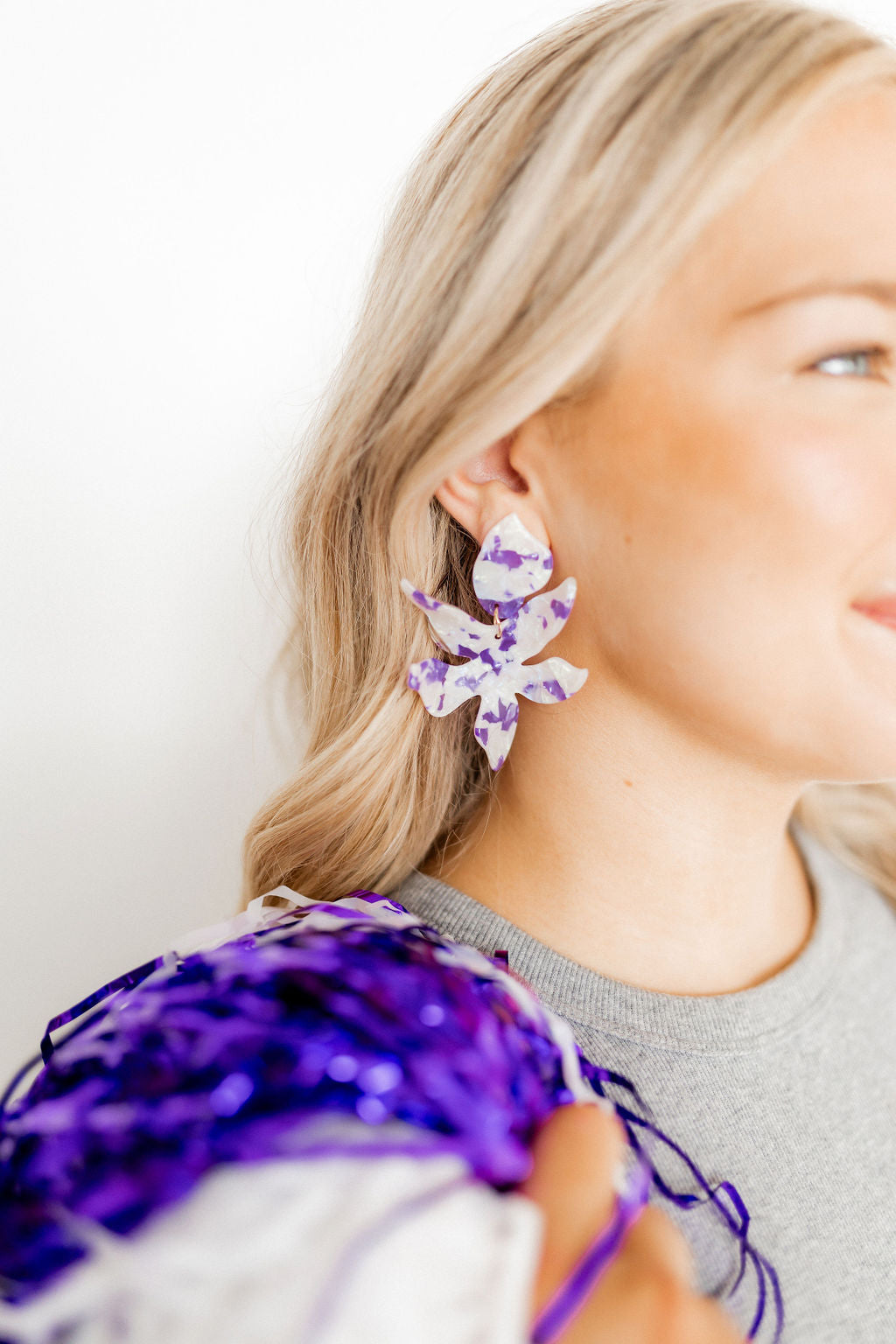 Flora - Purple Frost - Earrings