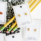 Screwback Stud Earrings - Scissors Gold