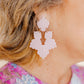 Michelle Statement Earrings - Vintage Rose
