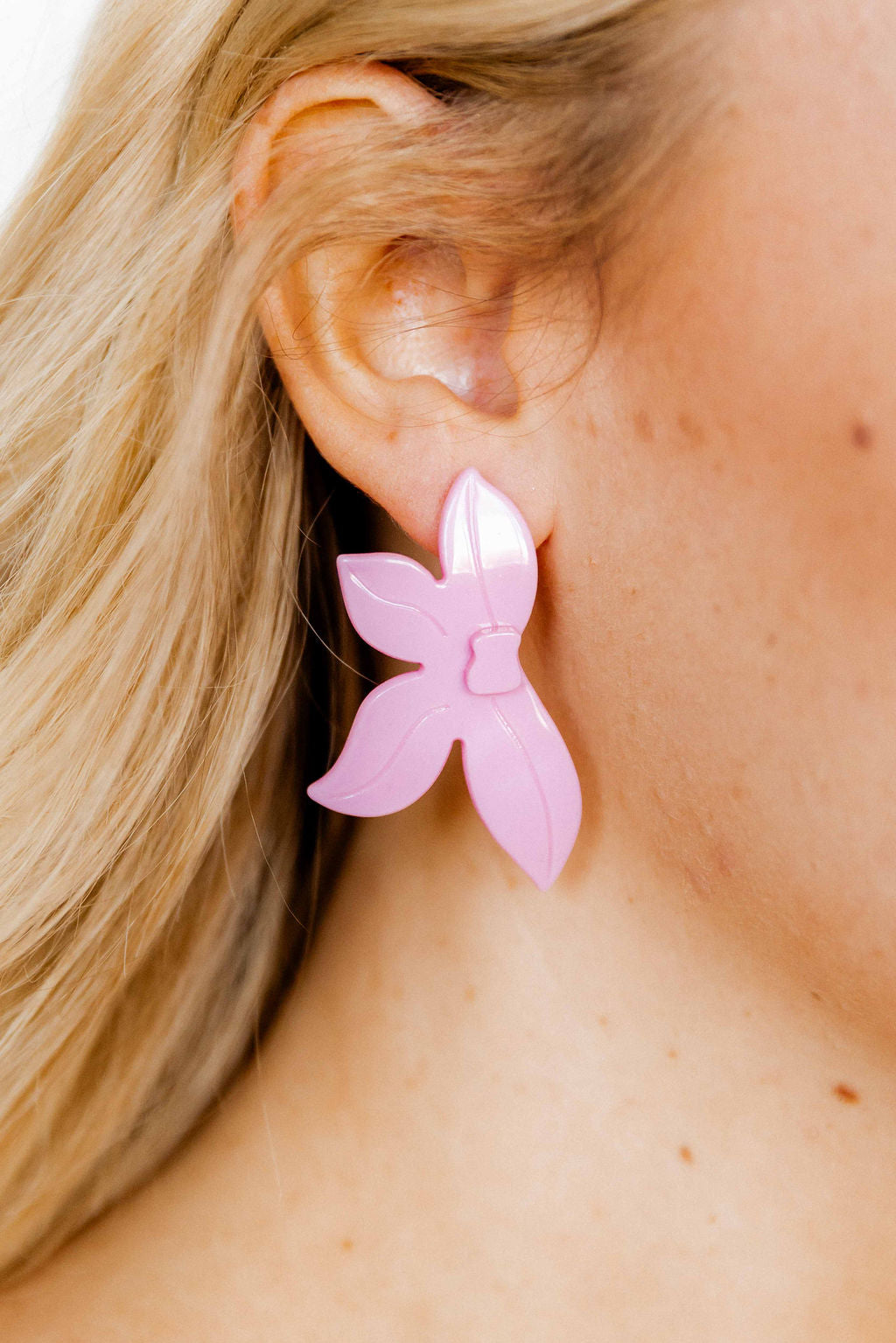 Fern - Pink Peony - Earrings