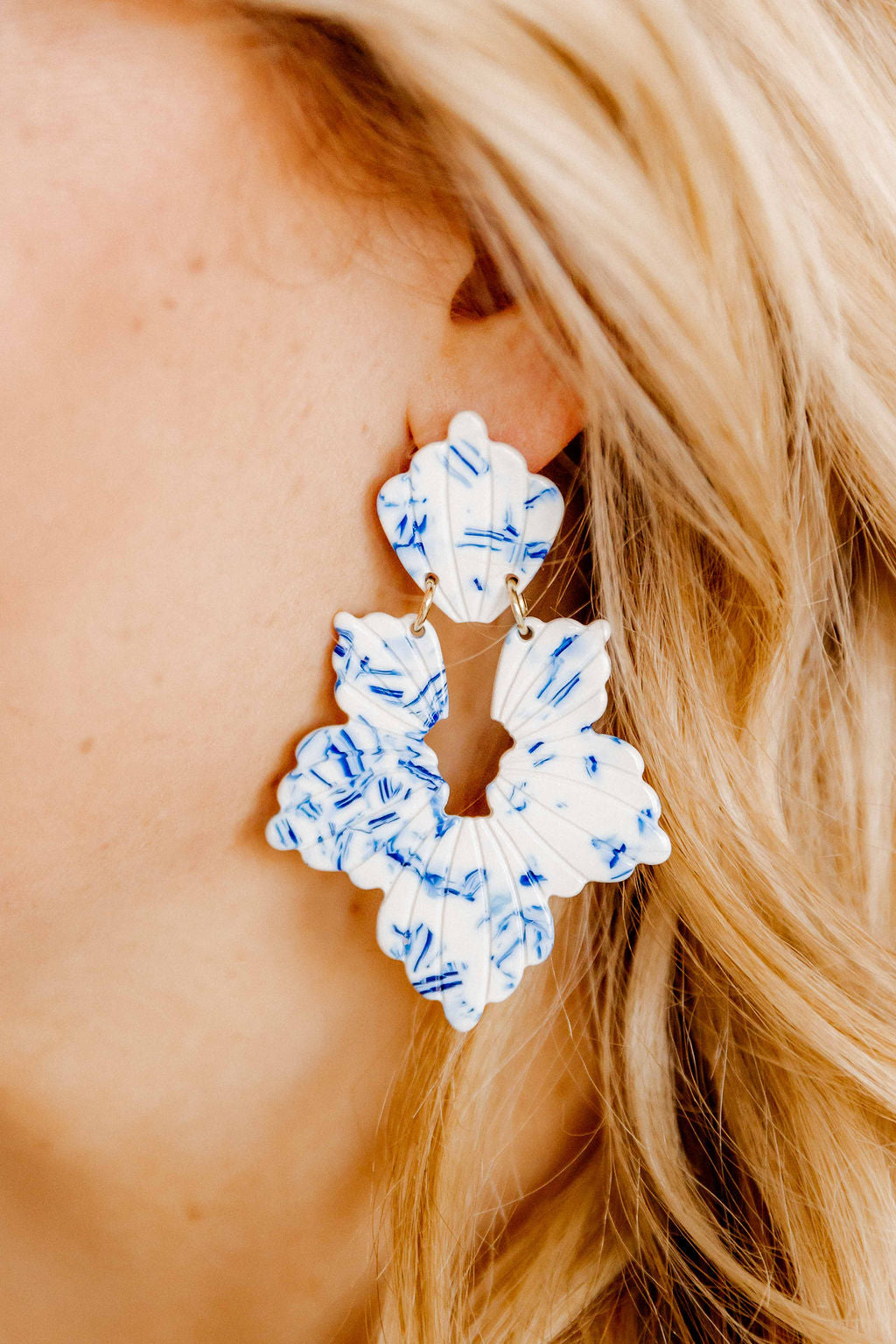 Michelle - Blue China - Earrings