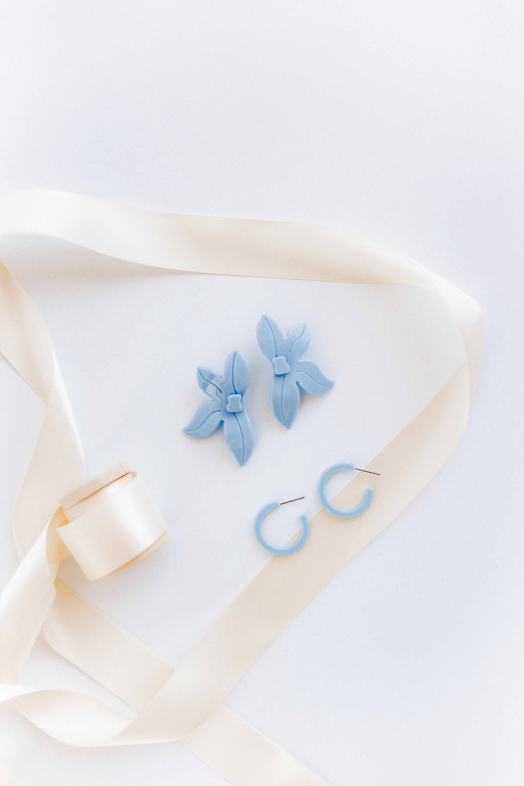 Holly Mini Hoop Earrings - Bluebell