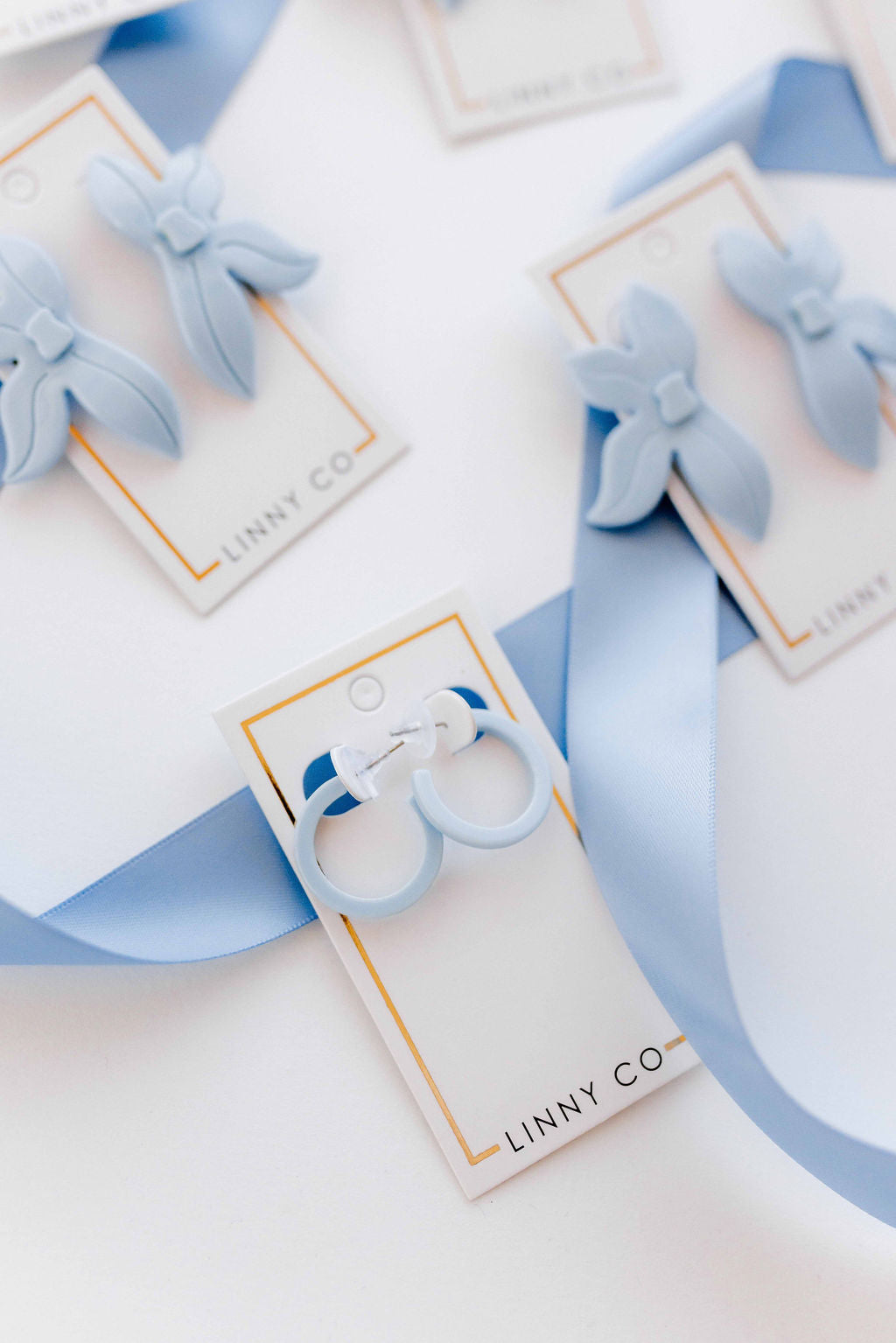 Holly Mini Hoop Earrings - Bluebell