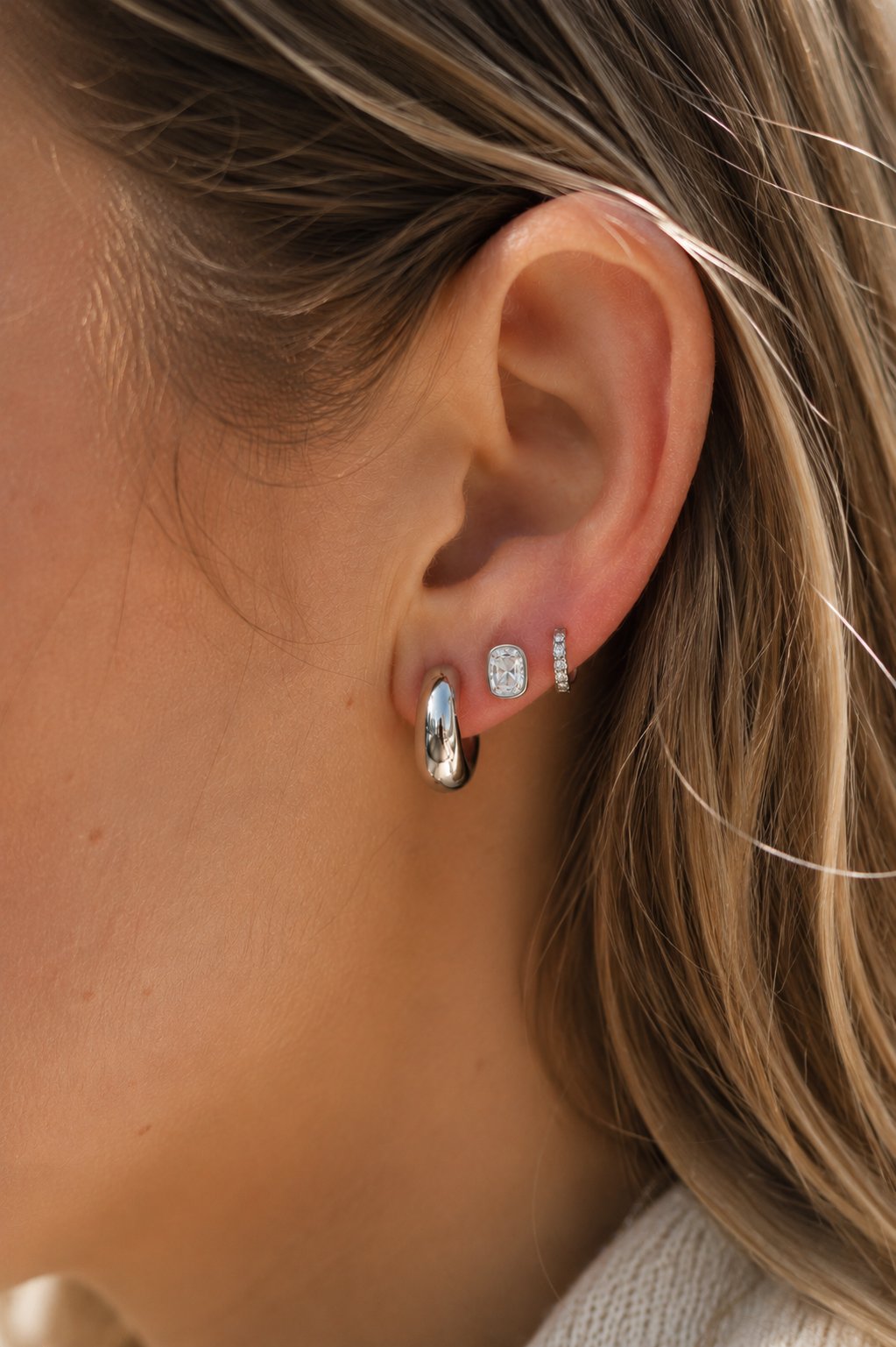 Huggie & Screwback Stud Set - New York