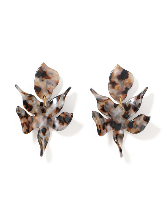 Flora Statement Earrings - Mocha Mousse