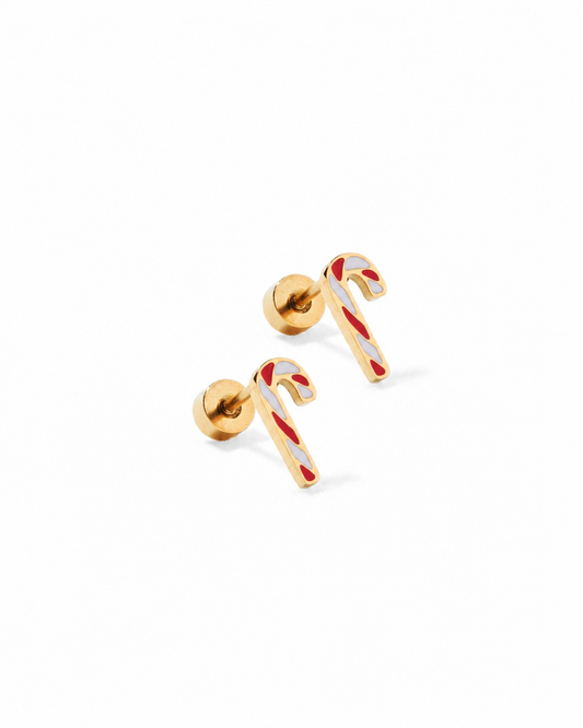 Screwback Stud Earrings - Peppermint Twist