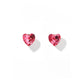 Screwback Stud Earrings Lux - Candy Heart - Hot Pink
