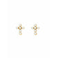 Screwback Stud Earrings - Clara Cross Pearl