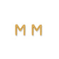 Screwback Stud Earrings - Initial M