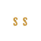 Screwback Stud Earrings - Initial S