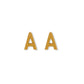 Screwback Stud Earrings - Initial A