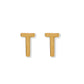 Screwback Stud Earrings - Initial T