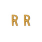 Screwback Stud Earrings - Initial R