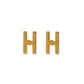 Screwback Stud Earrings - Initial H