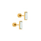 Screwback Stud Earrings - Amber