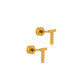 Screwback Stud Earrings - Initial T