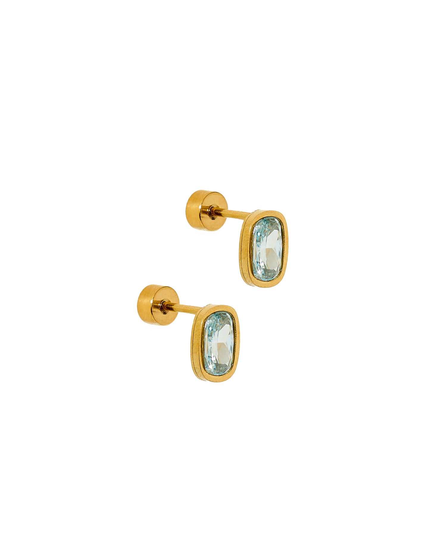 Screwback Stud Earrings - Kay Blue