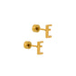 Screwback Stud Earrings - Initial E