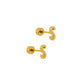 Screwback Stud Earrings - Initial S
