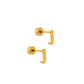 Screwback Stud Earrings - Initial J