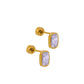 Screwback Stud Earrings - Kay Lavender